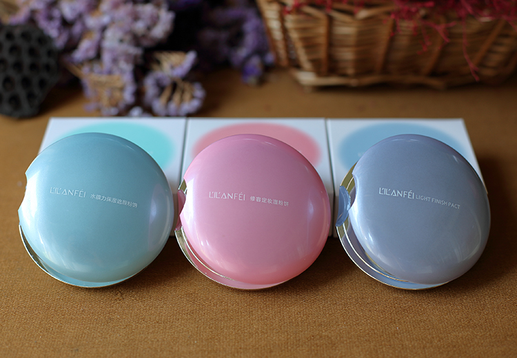 Hàn Quốc Lilan 妃 bột biscuit bột ướt bột tự nhiên sáng da trang điểm da bột phấn phủ kiềm dầu