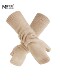 Autumn and Winter 100% Cashmere Gloves for Women, Half-Length Arm Warmers, High-End Knitted Fingerless Gloves for Men