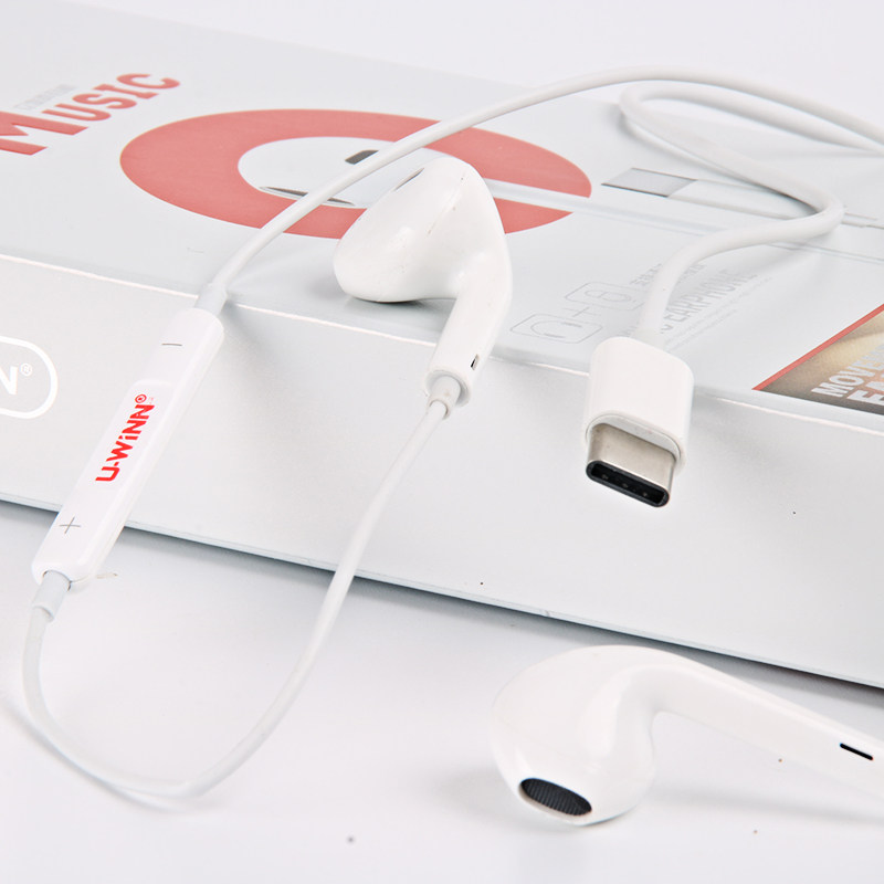 Type-C connector headphones apply Huawei flat-mouth new general wired earplug batch ear machine line factory batch