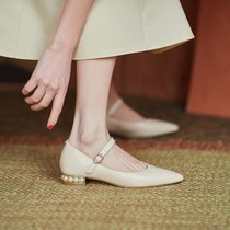 GAIAIER French style genuine leather with ~ 2022 new fashion flat bottom shoes women shoes shallow and female single shoes