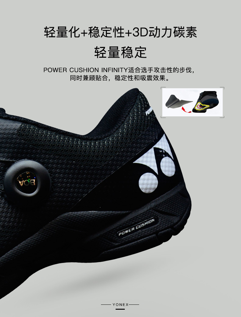 Yu Ying Chengpin Guoxing chính hãng giày cầu lông YONEX Yonex nam vô cực mùa hè thoáng khí - Giày cầu lông giay bitis nữ