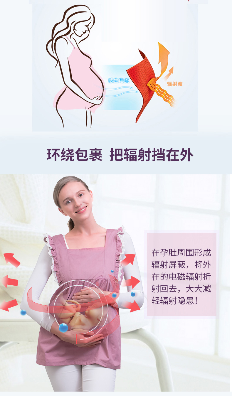 Đất nước tự nhiên, trang phục bà bầu chống bức xạ, tạp dề, tạp dề, mang thai, làm việc, bốn mùa, phù hợp với bức xạ áo bà bầu chống bức xạ
