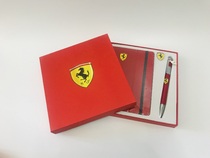 F1 Ferrari racing notebook Three-piece set Badge commemorative pen set Souvenir with anti-counterfeiting