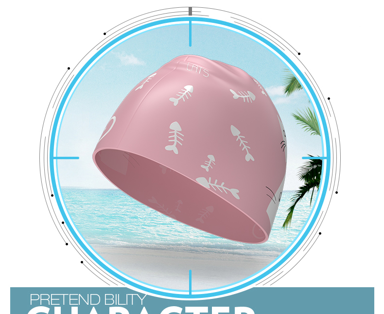 Mũ bơi cá mũ nữ dài thời trang Hàn Quốc phim hoạt hình dễ thương silicone không thấm nước lớn bịt tai lặn phụ nữ mũ bơi mũ bơi giá rẻ