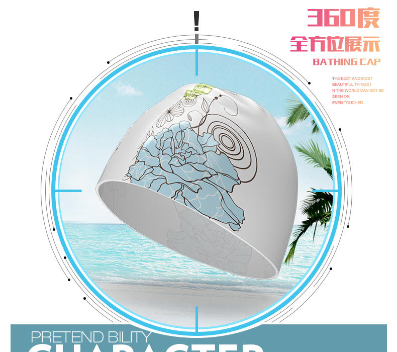 Mũ cá bơi mũ bơi silicone nữ lớn thoải mái thời trang không thấm nước cô gái dễ thương mũ bảo vệ tai trẻ em người lớn mũ bơi chính hãng	