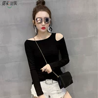 Демисезонный модный дизайнерский осенний приятный телу лонгслив, коллекция 2022, в западном стиле, тренд сезона