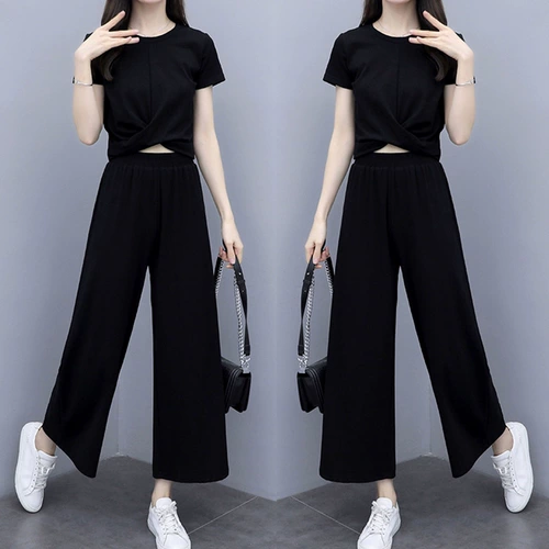 Летняя одежда, тонкий модный комплект, 2021 года, в западном стиле, подходит для подростков, по фигуре