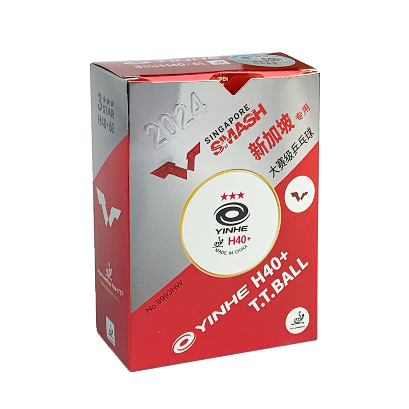 New Product Yinhe Galaxy Three-Star 3 Table Tennis Singapore Grand Slam Wtt H40+ New Material Seam Table Tennis Ball