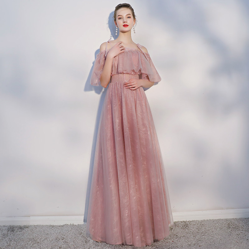 Straight Out Shoulder of Shoulder Bean Chameleon Toast Bridesmaid's Sister Group 2019 New Minima Gatherings Birthday women's Annual Meeting Women