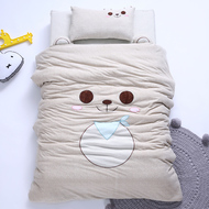 Mẫu giáo quilt ba mảnh nap core sáu mảnh đan thêu kit cotton trẻ em nhập học bộ đồ giường