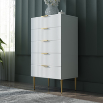 Tou cabinet light luxury living room European wall solid wood drawer type four-five chest cabinet storage cabinet locker bedroom cabinet