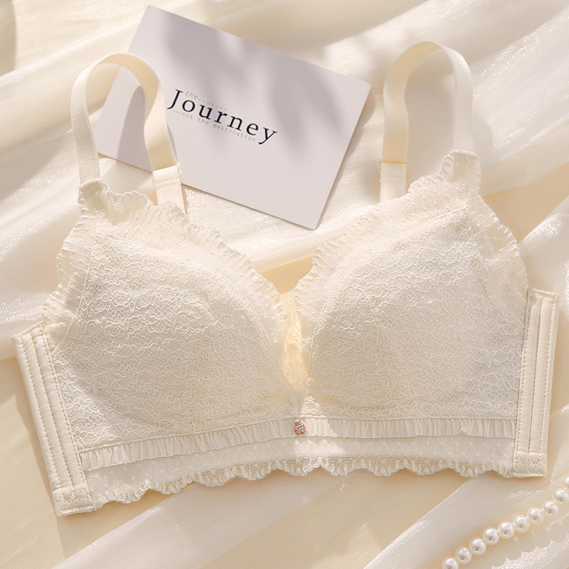 Large Chest Display Small Underwear Woman Thin section No steel ring adjustment Type of poly collection auxiliary milk Drooping Pure Desire Bra Hood Suit