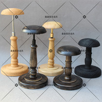 Hat wig display stand solid wood desktop hat rack hat display props solid wood hat holder can be raised and lowered