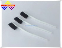 Jewelry plastic handle black bristle brush 3-row black bristle industrial toothbrush Acid-resistant DIY industrial toothbrush gold-smithing tool