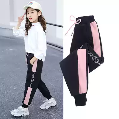 Children's clothing girls pants spring and autumn trousers 2020 New loose Korean version of the children Foreign style leisure sports pants