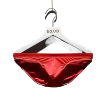 Mens briefs ice silk low-waisted thin transparent summer seamless traceless one-piece elastic large size pants