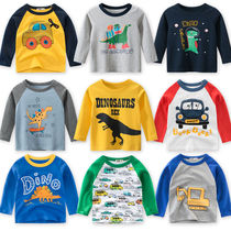 Boy long sleeve T-shirt cotton 2021 New Autumn Spring and Autumn childrens clothing childrens baby coat childrens baby coat