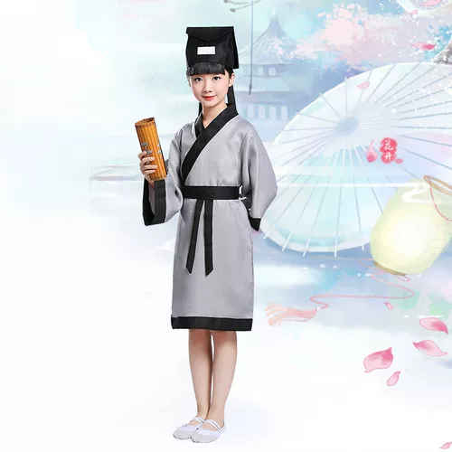 Костюм, детское ханьфу подходит для мужчин и женщин, детская одежда