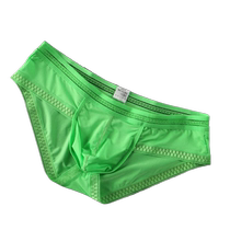 Summer mens new skin-friendly and durable translucent briefs low-waisted elastic style versatile fashionable and traceless pants