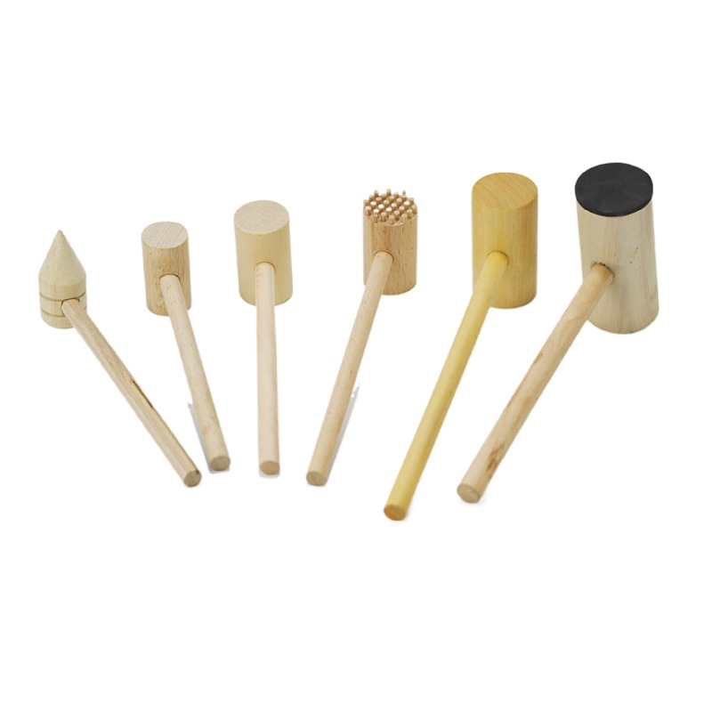Solid wood children knockout building block wood hammer small wooden hammer toy wood hammer Hammer Kitchen Hammer Toy Small Wooden Gavel