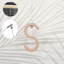 Multifunctional clothing store S hook on the wall womens clothing wire S hook ceiling hanging wall clothes hook beech wood S hook