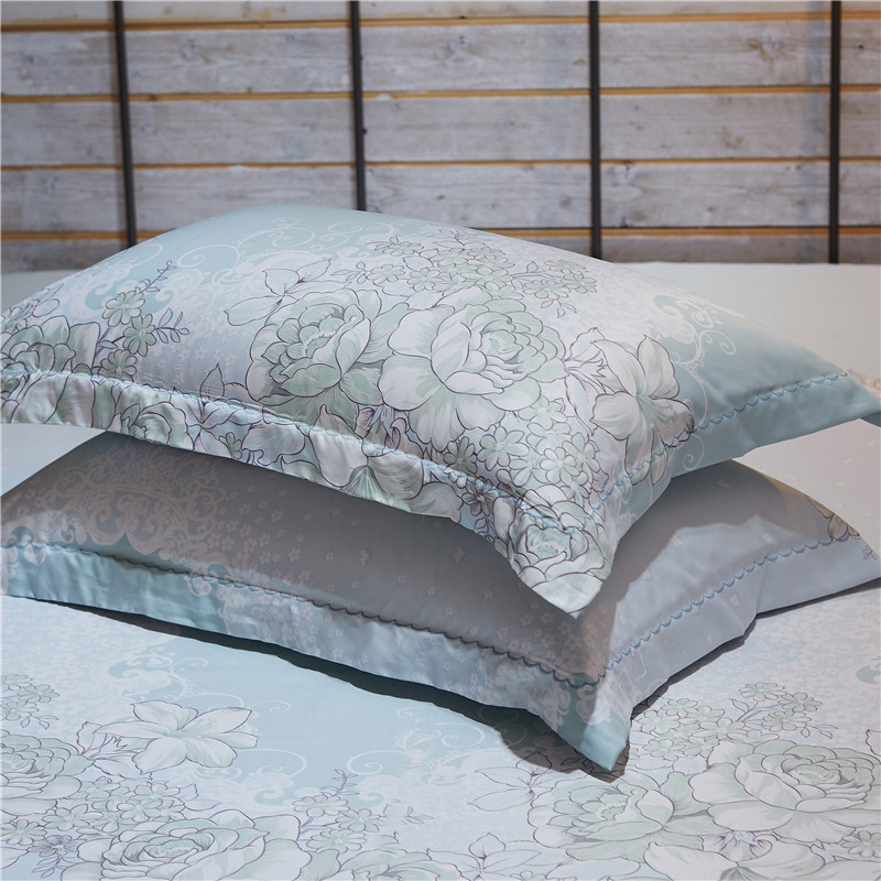 Mùa hè đích thực Tencel bốn mảnh băng lụa quilt cover satin lụa sheets 1.8 2.0 m gạo bộ đồ giường cưới