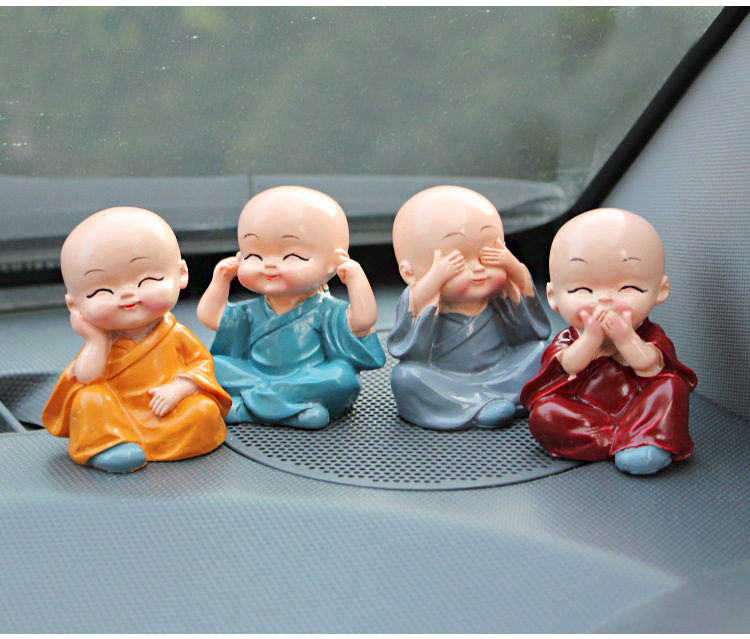 Car ornaments car creative network Red four not small monk cute car decorations high-end car accessories