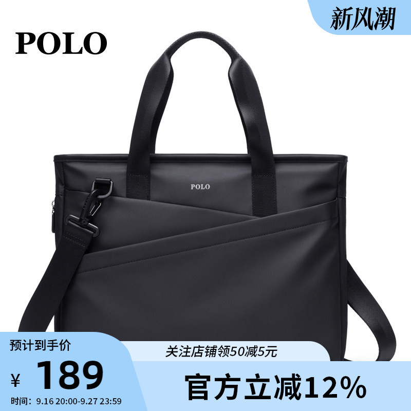 Polo Briefcase Men's Business Computer Handbag Casual Commuter Bag 2026 New Fashion Single Shoulder Crossbody Bag Polo Briefcase Men's Business Computer Handbag Casual Commuter Bag 2026 New Fashion Single Shoulder Crossbody Bag