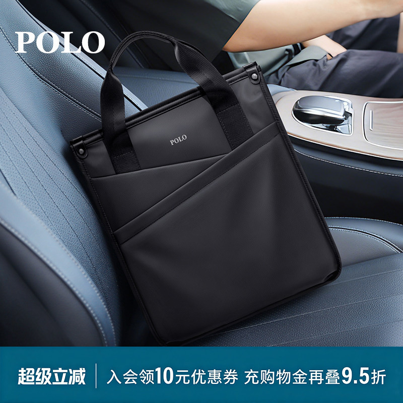 Polo Men's Handbag Vertical Style Commuter Work Computer Bag Large Capacity Can Be Worn Cross-Body Business Bag Travel Briefcase Polo Men's Handbag Vertical Style Commuter Work Computer Bag Large Capacity Can Be Worn Cross-Body Business Bag Travel Briefcase