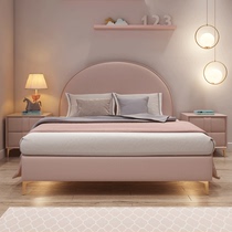 Nordic childrens bed Girl Princess bed Leather bed Childrens room furniture small sheets bed 1 2 meters child bed