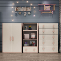Chest of drawers Pink girl bedroom locker Childrens storage cabinet cabinet locker Childrens small wardrobe combination