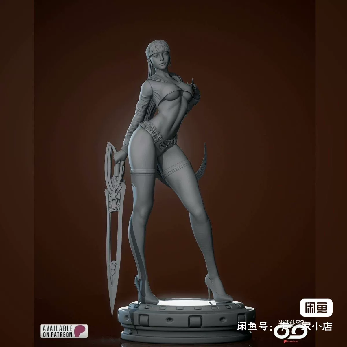 1/24 Eve Sword Star PS5 игра 18 масштаб GK белая формовочная модель 3D-печать солдата модель 3772