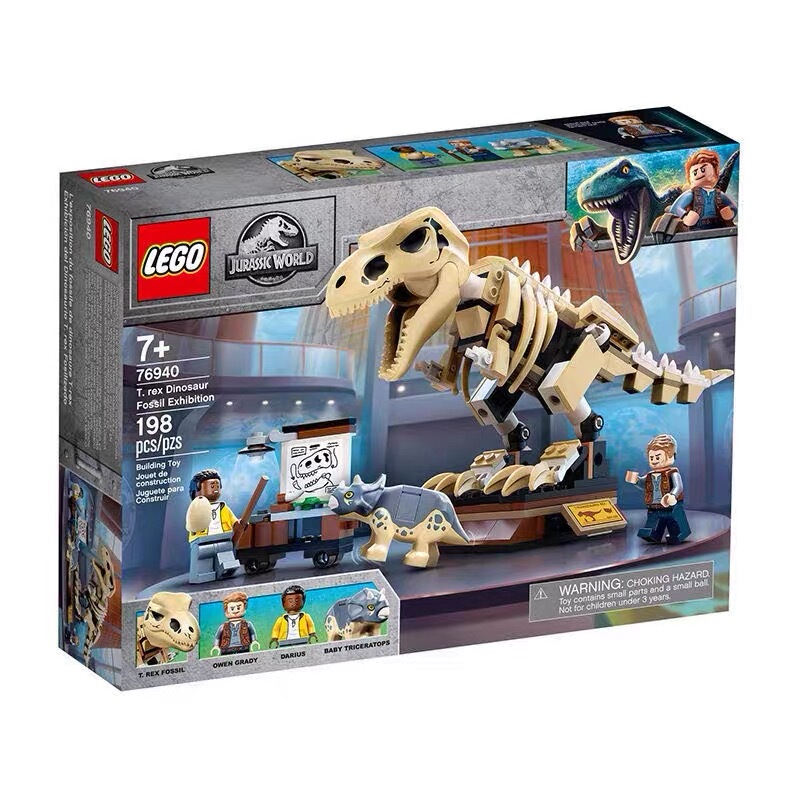 Lego Jurassic World 76940 Tyrannosaurus Rex Fossil Exhibition Children's Educational Building Block Toys for Boys and Girls