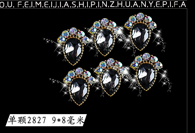 Phong cách bohemian Nhật Bản kim cương retro màu ngọc lam phụ kiện móng tay dụng cụ làm móng trang sức rhinestone nail thoải mái - Công cụ Nail