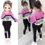 Quần áo trẻ em Zhongda mùa thu và quần áo mùa đông 2018 Bộ thời trang mới dành cho trẻ em thời trang nước ngoài áo len dày hai mảnh quần chục cho bé