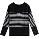 Long-sleeved t-shirt women's 2023 early spring new middle-aged mother spring dress foreign style cotton striped bottoming shirt small shirt