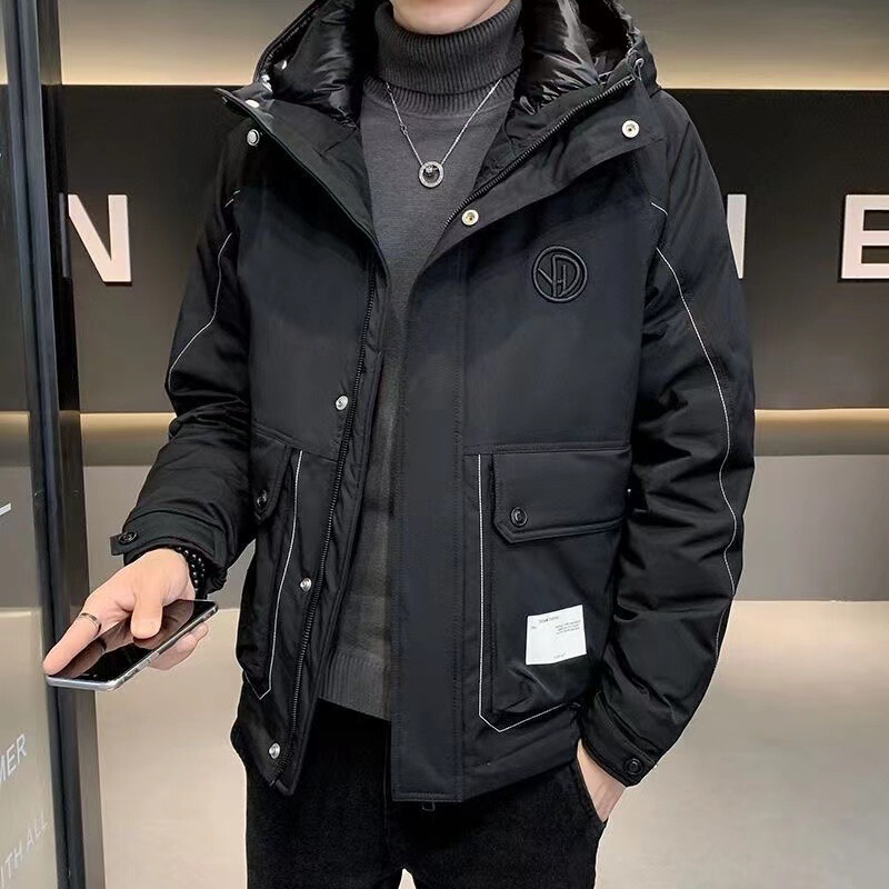 Jeep Men's down Jacket Winter 2026 New Thickened Warm Duck down Workwear Short Hooded Coat for Men Jeep Men's down Jacket Winter 2026 New Thickened Warm Duck down Workwear Short Hooded Coat for Men