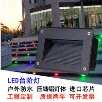 Outdoor led Corner Light Recessed foot light Outdoor rainproof step wall light Landscape Wall Light Black 5W