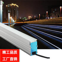 Embedded long strip buried light 30mm wide strip LED outdoor waterproof buried light 12W landscape light Square ground light