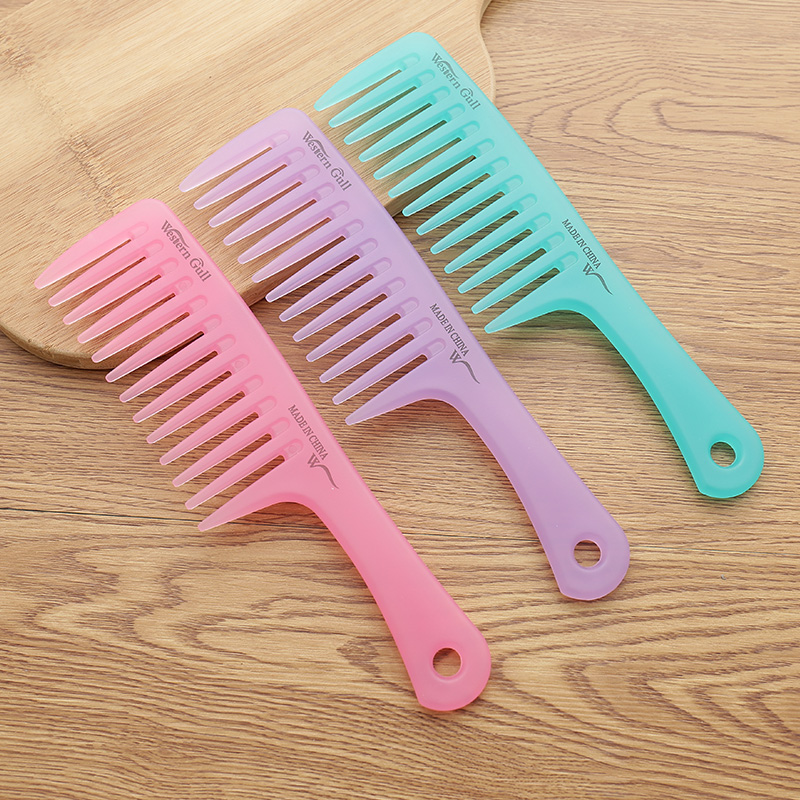 Antistatic make-up room big comb wide teeth comb hairdresser special European-style boys girls head leather chip beauty salon