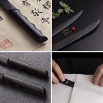 Danowood paper knife   Pure hand - made pure hand - made grinding without wounding handwritten bamboo - wool paper small black sandal