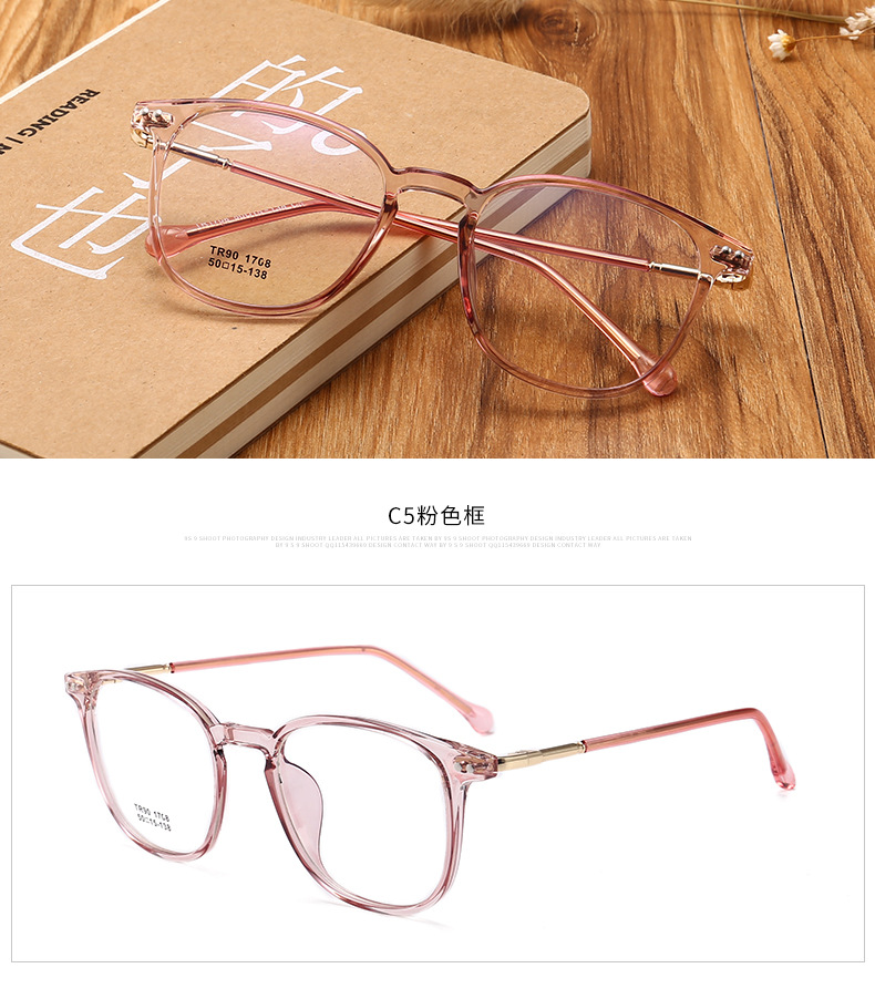 Kính gọng kính siêu sáng retro nam và nữ Phiên bản Hàn Quốc của khung kim loại gương phẳng với kính cận thị 0--600 độ hoàn thiện HD kính mát nam