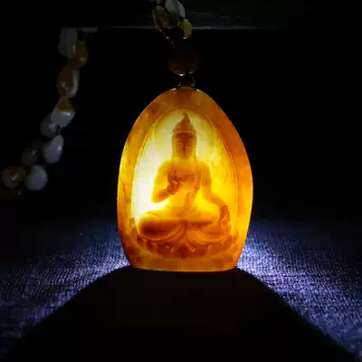 Shi Li Pai Hetian Jade seed material boutique Guanyin Ruyi mutton White Jade Buddha male yellow mouth bracelet