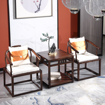 Three sets of coffee table and chairs Hotel room small table and chairs combined bedroom balcony New Chinese style casual table chair tea table