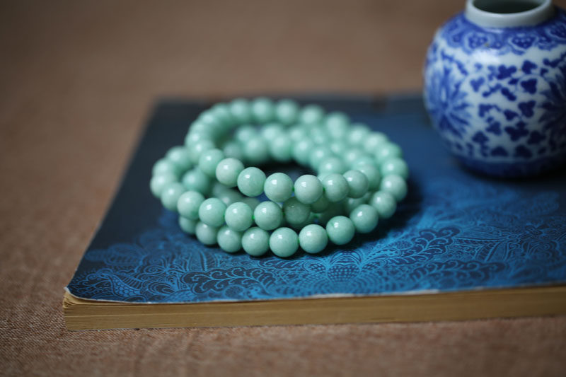 Natural Burmese Old Pit glutinous Yang Necklace Handpad A Collection 9 5MM