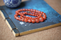 (Red cherry)natural South red Agate boutique ice floating Red Tower chain hand chain necklace