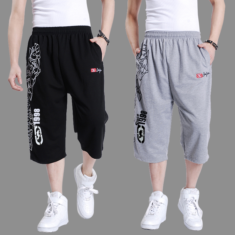 Summer Thin 7/8 Pants for Men, Sports Capri Pants, Loose Straight Shorts, Plus Size, Big and Tall, Trendy Men's Mid-Length Pants Summer Thin 7/8 Pants for Men, Sports Capri Pants, Loose Straight Shorts, Plus Size, Big and Tall, Trendy Men's Mid-Length Pants