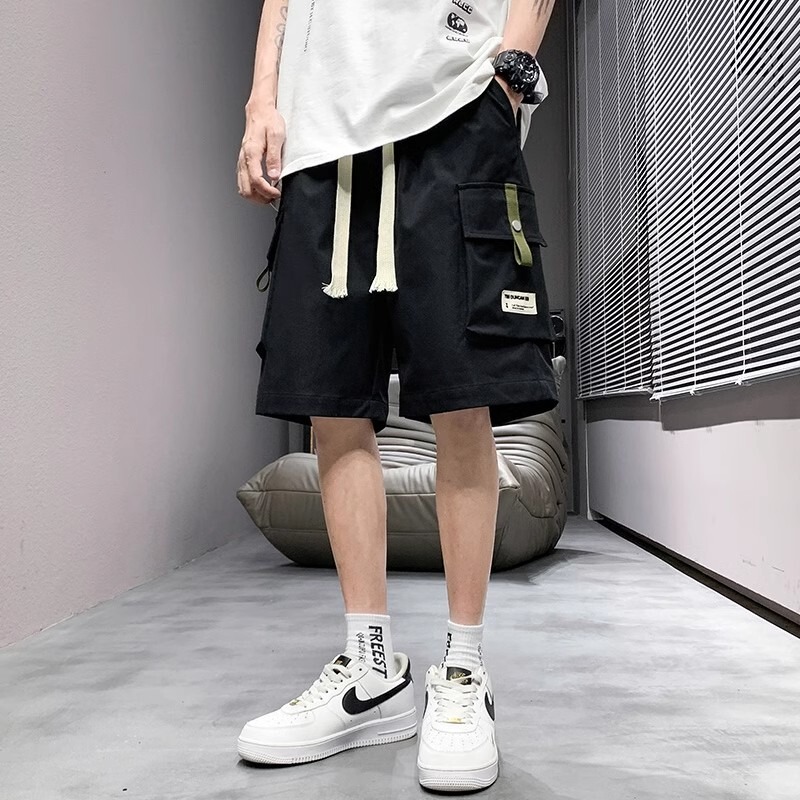 American-Style Work Shorts for Men, Summer Thin Loose Quick-Dry Trendy Brand American Men's Five-Point Shorts Casual Mid-Length Pants