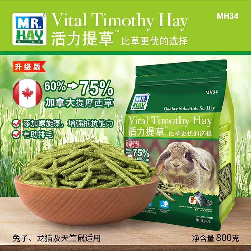 Mr. MR HAY grass vitality Timothy grass strips Canadian grass particles rabbit chinchillas instead of hay