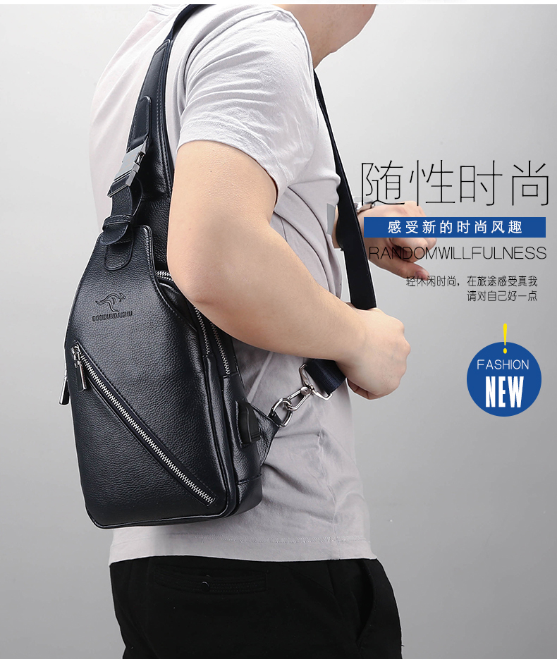 Túi đeo chéo nam mới có túi đeo chéo nam thông thường phiên bản Hàn Quốc của thương hiệu thời trang ba lô nhỏ chống trộm túi da mềm - Túi của con người túi xách furla